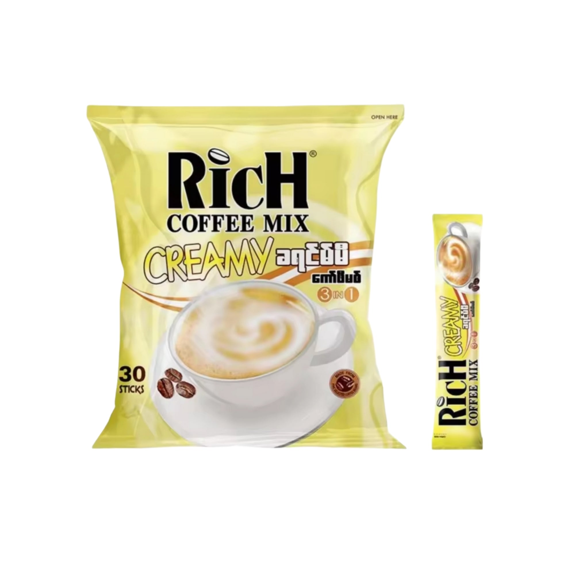 Myanmar Rich Coffee Mix Cream 3in1 (30 Sticks)